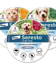 Seresto Flea and Tick Collar for Dogs or Cats - 8 continuous months